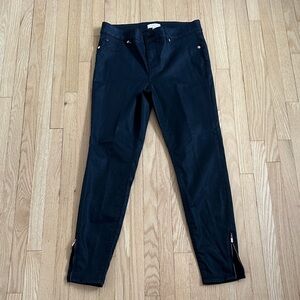 5 for $25 // Ted Baker cotton lyocel (waxed-feel) ankle zip high waist pants 29